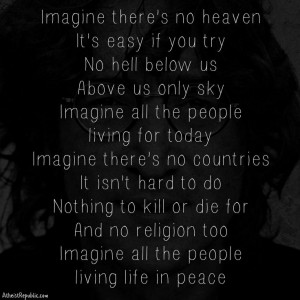 John Lennon: Imagine there's no religion