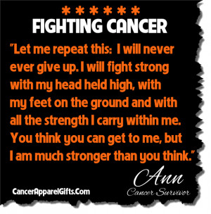 cancer support quotes person fighting cancer on