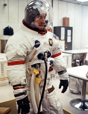 ... james lovell wearing his space suit in the film apollo 13 lovell