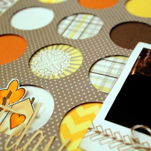 added a die-cut title, stamped images and a bit of twine for ...