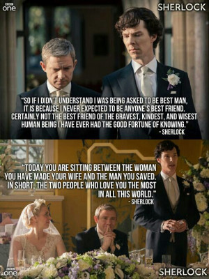 Yes, that is really Sherlock saying those words. Yes, that was me ...