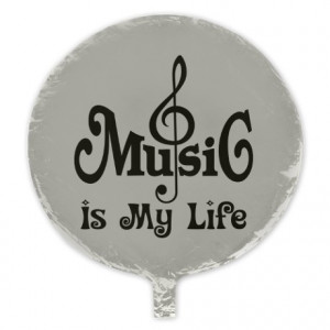 Band Gifts > Band Balloons > Music Is My Life Quote Mylar Balloon