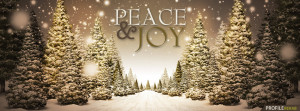 Peace & Joy Christmas Tree Facebook Cover