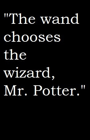 harry potter quote the wand chooses the wizard mr potter mr ollivander ...