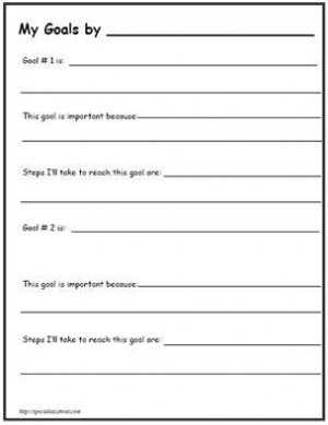 Goal Setting Worksheets For Elementary Students: Ramseyisreading ...