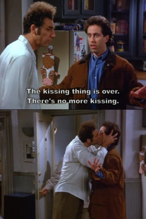 Seinfeld Kramer kisses Jerry