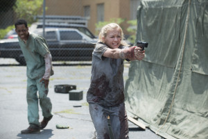 Tyler James Williams and Emily Kinney in The Walking Dead episode ...