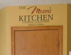 Personalized Kitchen Name Cook- Vinyl Lettering wall words quotes ...