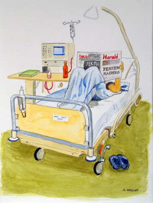 ... Dialysis unit. Anthony enjoys doing art while undergoing his dialysis
