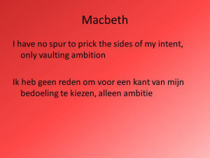 Macbeth I have no spur to prick the sides of my intent, only vaulting ...