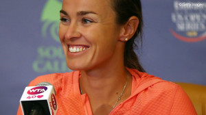 Martina Hingis met the press on Wednesday afternoon ahead of her ...