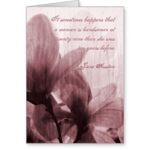 Jane Austen Quote Birthday Card CUSTOMIZED