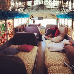 ... bus, replace seats with beds and take a road trip with good friends
