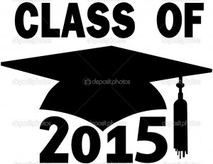 Class of 2015 College High School Graduation Cap - Stock Illustration