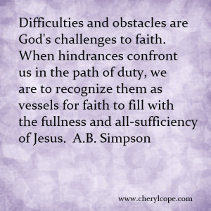 Christian Quotes About Faith Quote on faith by a b simpson
