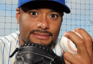 Johan Santana Pitcher Johan Santana 57 of the New York Mets poses for