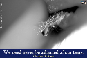We need never be ashamed of our tears.
