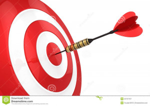 Darts The Target Red Stock
