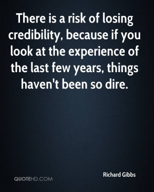 There Is A Risk Of Losing Credibility, Because If You Look At The ...