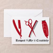 Barber Red Tools of the Trade Greeting Card for