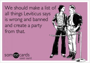 someecards quotes leviticus religion party funny