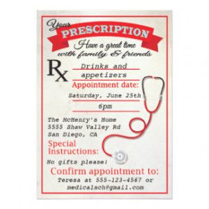 Medical School Graduation Prescription Invitation 5