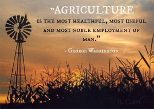 Agriculture is the most healthful, most useful and most noble ...