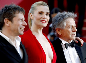 Visual Mathieu Amalric, Emmanuelle Seigner et Roman Polanski à Cannes ...
