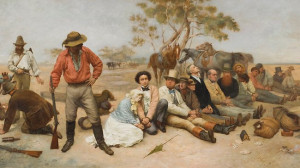 William Strutt, Bushrangers, Victoria, Australia 1852 (1887). The ...