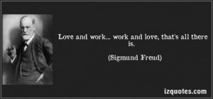 Sigmund freud quotes love work