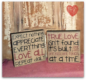 Country and Primitive signs with cherished sayings and quotes.