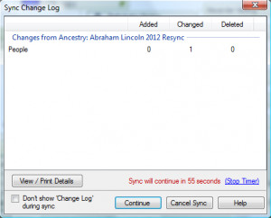 This will bring up a screen displaying the changes from Ancestry and ...