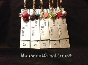 Personalized Location Coordinates or quotes Key rings / Keychains ...