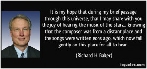 More Richard H. Baker Quotes