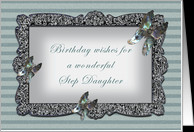 Butterfly Mirror Step Daughter Birthday card - Product #428243