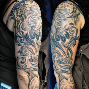 Roses Full Sleeve Tattoo