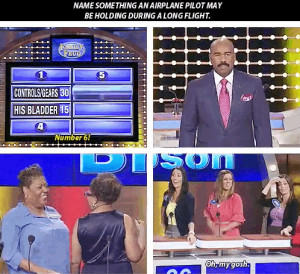 family feud airplane pilot holding schlong gif