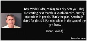 New World Order, coming to a city near you. They are starting next ...