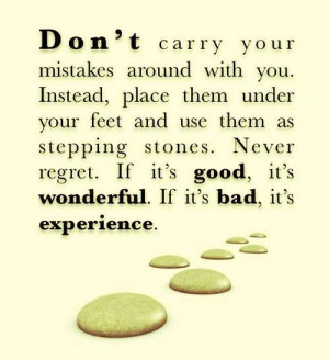 Don't Carry Your Mistakes