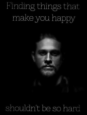 Charlie Hunnam as Jax Teller (edit and quote added by moi)