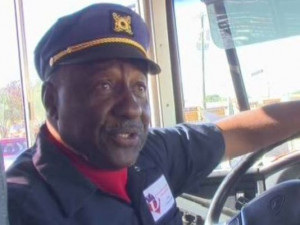 Cpl. Nick salutes local bus driver for commitment to kids