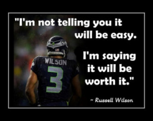 Football Leadership Poster Russell Wilson Seattle Seahawks Photo Quote ...