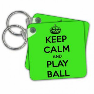 3dRose - EvaDane - Funny Quotes - Keep calm and play ball. Lime Green ...