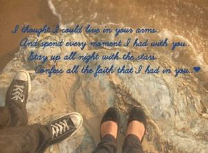 beach, converse, couple, feet, love, lyrics, mayday parade, quote ...