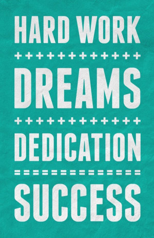 ... quotes to motivate. Hard Work + Dreams + Dedication = Success