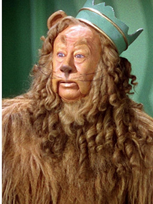 Bert Lahr as the Cowardly Lion, in MGM's THE WIZARD OF OZ.