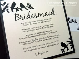 cute poem to ask a bridesmaid