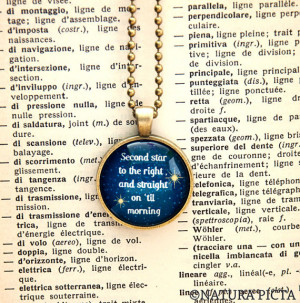 Peter Pan Second Star necklace quote - 100% Satisfaction Quality ...