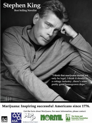 Stephen King pro marijuana www.SativaMagazine.com