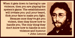 John Lennon quote on non-violence.